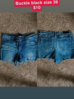 Buckle Blue Denim Jean Shorts